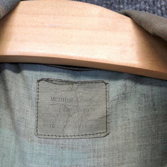 U.S. Army Woodland Camouflage Pattern Combat Coat Size M-Long Cotton Nylon Blend - Picture 15 of 16